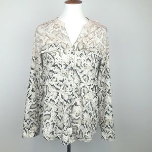 Calvin Klein Long Sleeve Blouse Button Down Medium